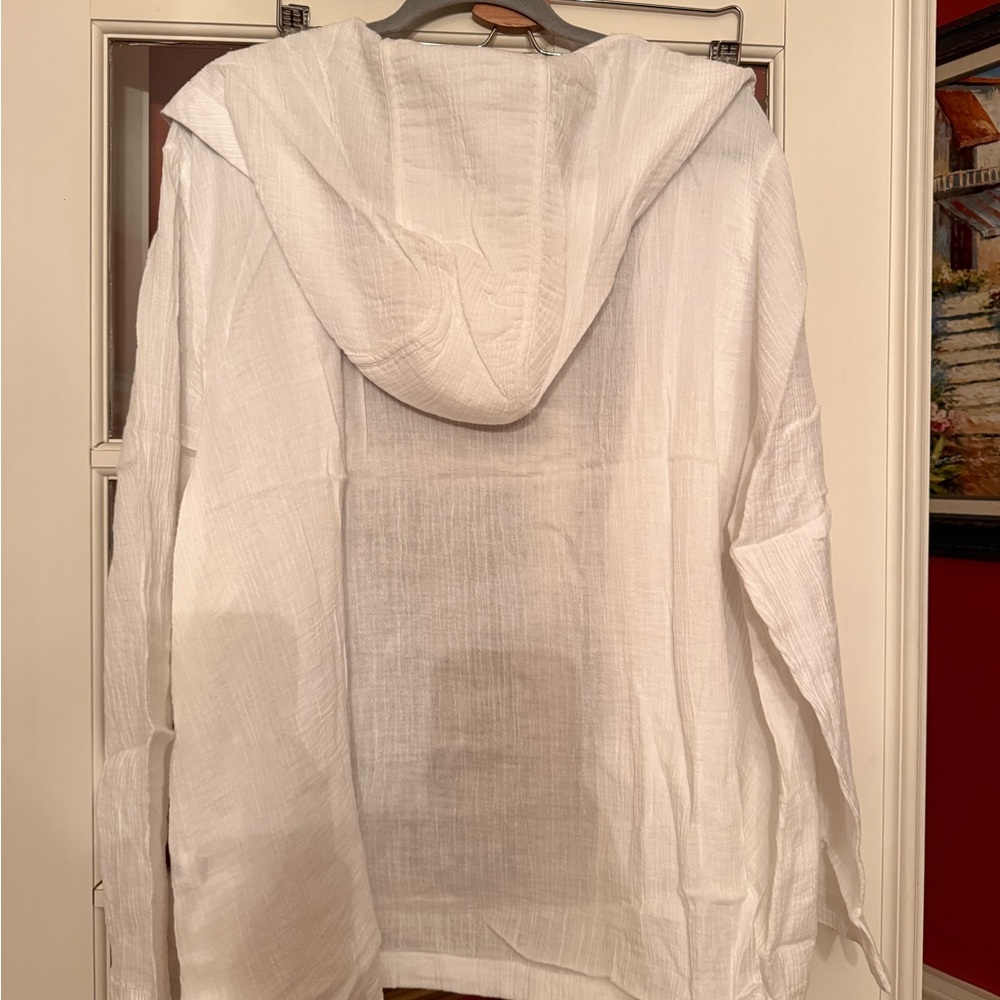 J. Jill Woman Crisp White Lightweight Jacket - Picture 4 of 5